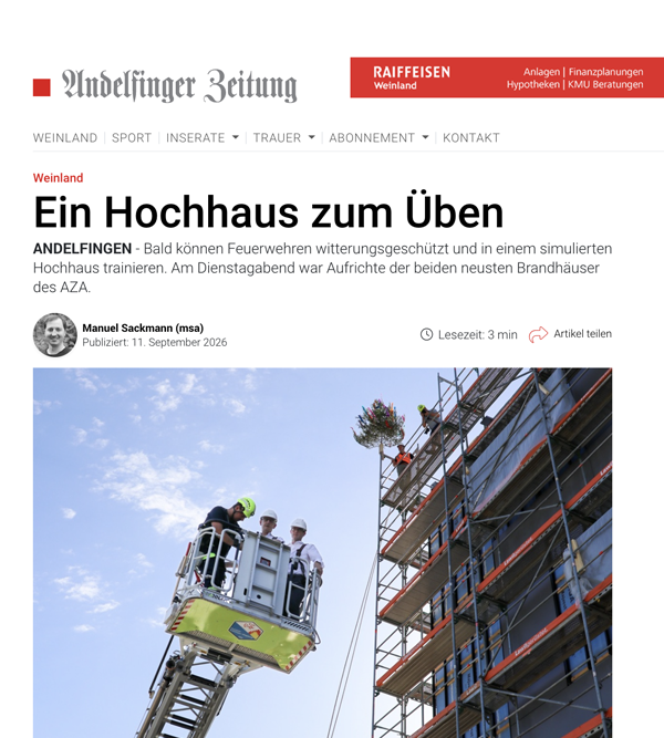 Bericht der «Andelfinger Zeitung»