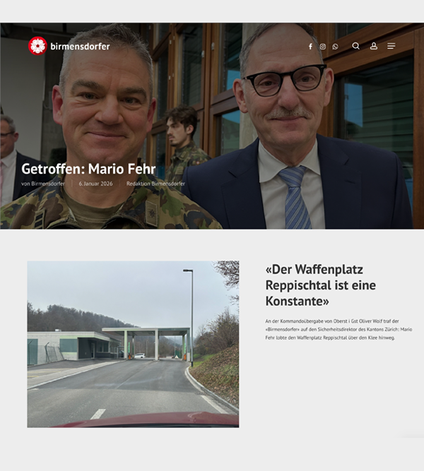 Artikel im «Birmensdorfer»