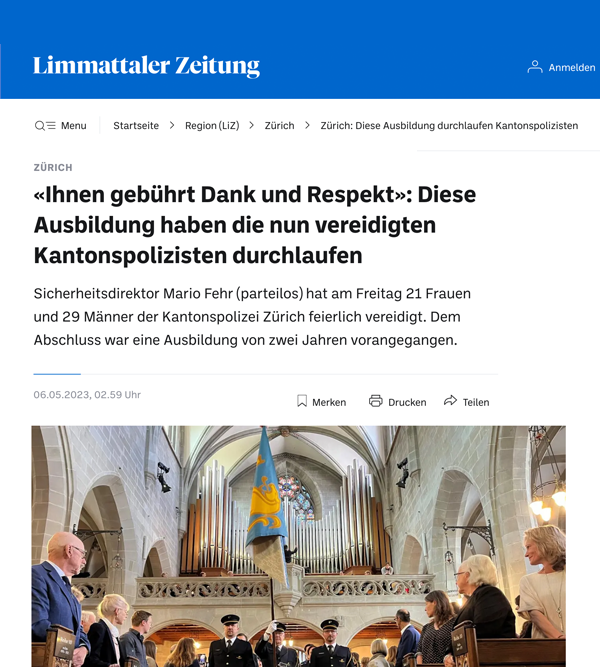 Limmattaler-Artikel