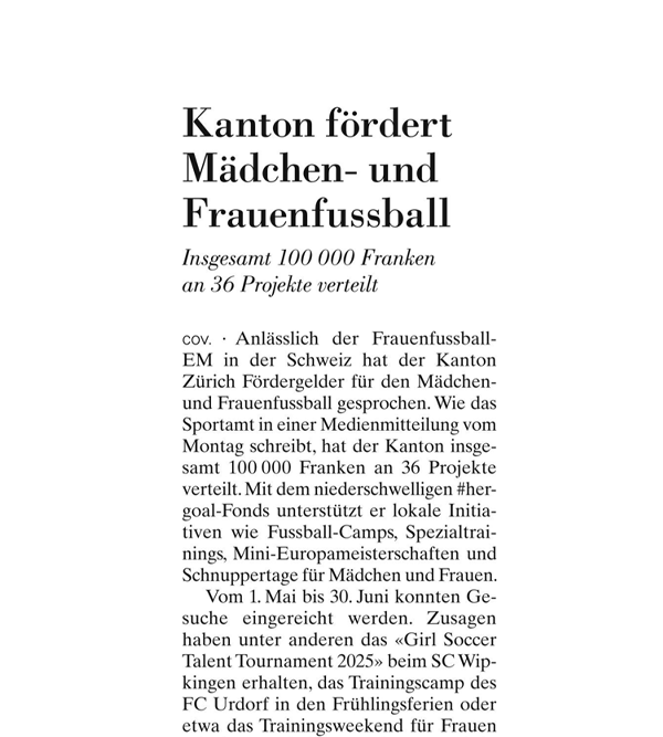 Artikel aus der NZZ