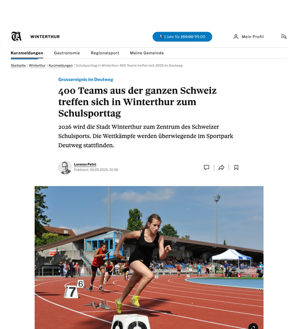 Artikel vom Tages-Anzeiger