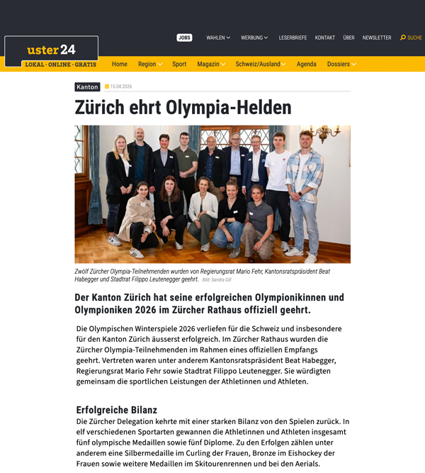 Online-Bericht von Uster24.ch