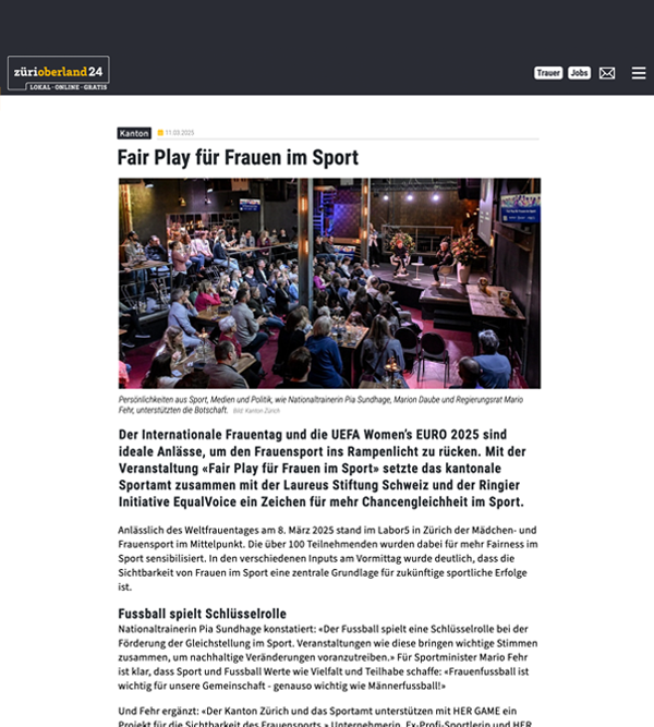 Artikel von Zürioberland24.ch