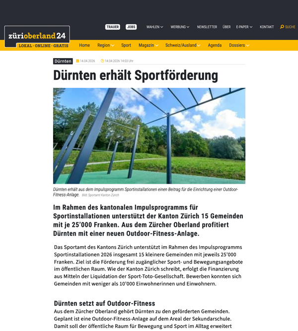 Artikel von Zürioberland24.ch