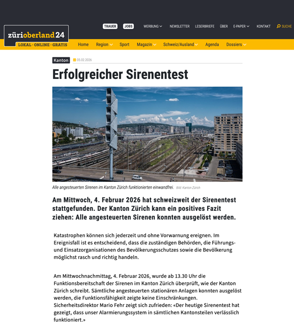 Ausschnitt aus dem Online-Artikel